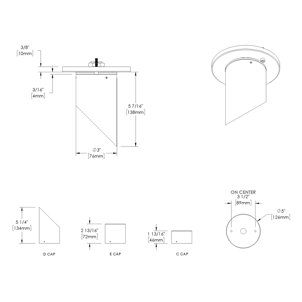 DEMI - Ceiling Mount - Line Voltage - LED High-Power - Surface Mount