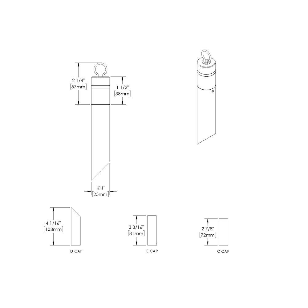 MINI MICRO - Ceiling Mount - Low Voltage - LED High-Power - Pendant Mount - Asymmetrical Optics