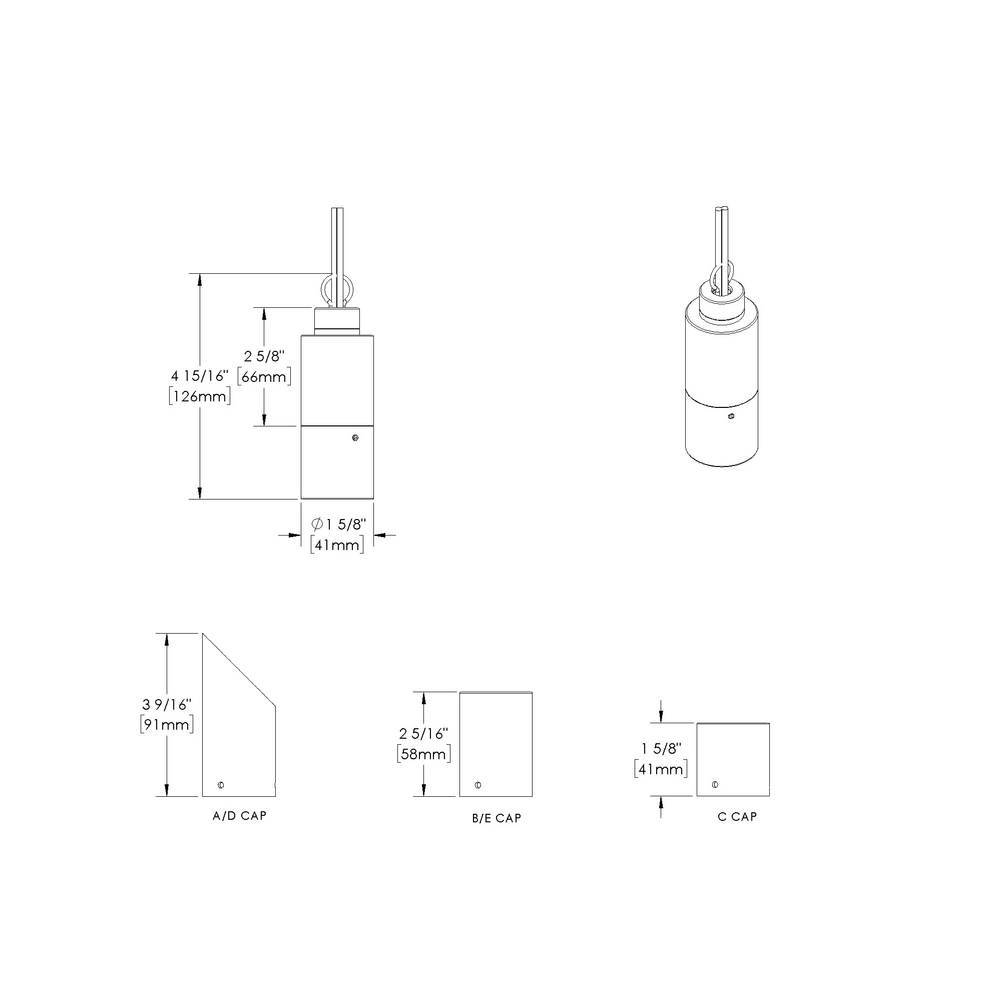 MICRO NITE - Ceiling Mount - Low Voltage - LED High-Power - Pendant Mount