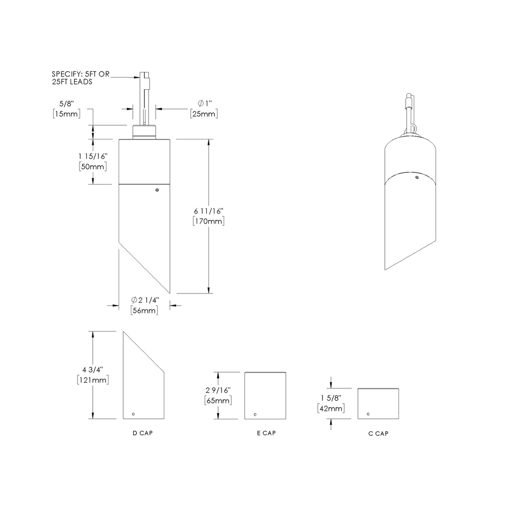 NITE STAR - Ceiling Mount - Low Voltage - Lamp MR16 Gu5.3 - Pendant Mount