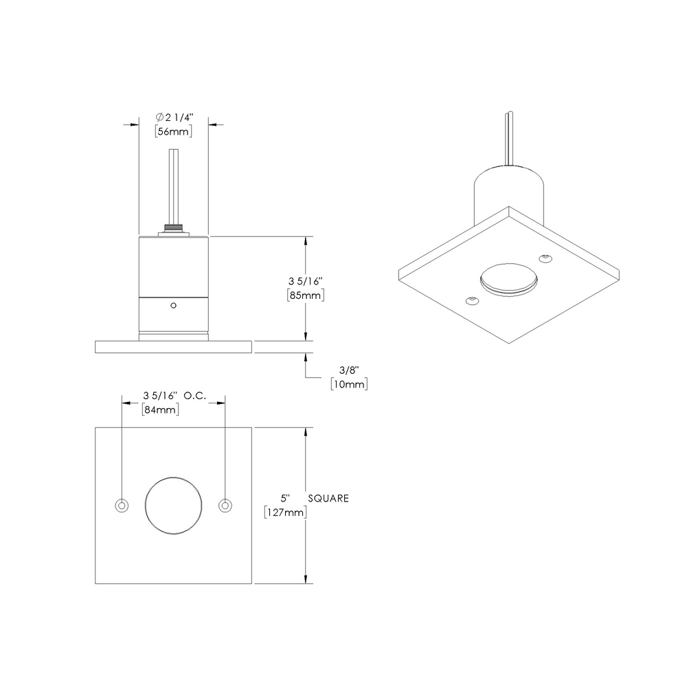 VERSA STAR - Ceiling Recessed - Low Voltage - LED High-Power - Square - Core Drill - Faceplate: Standard