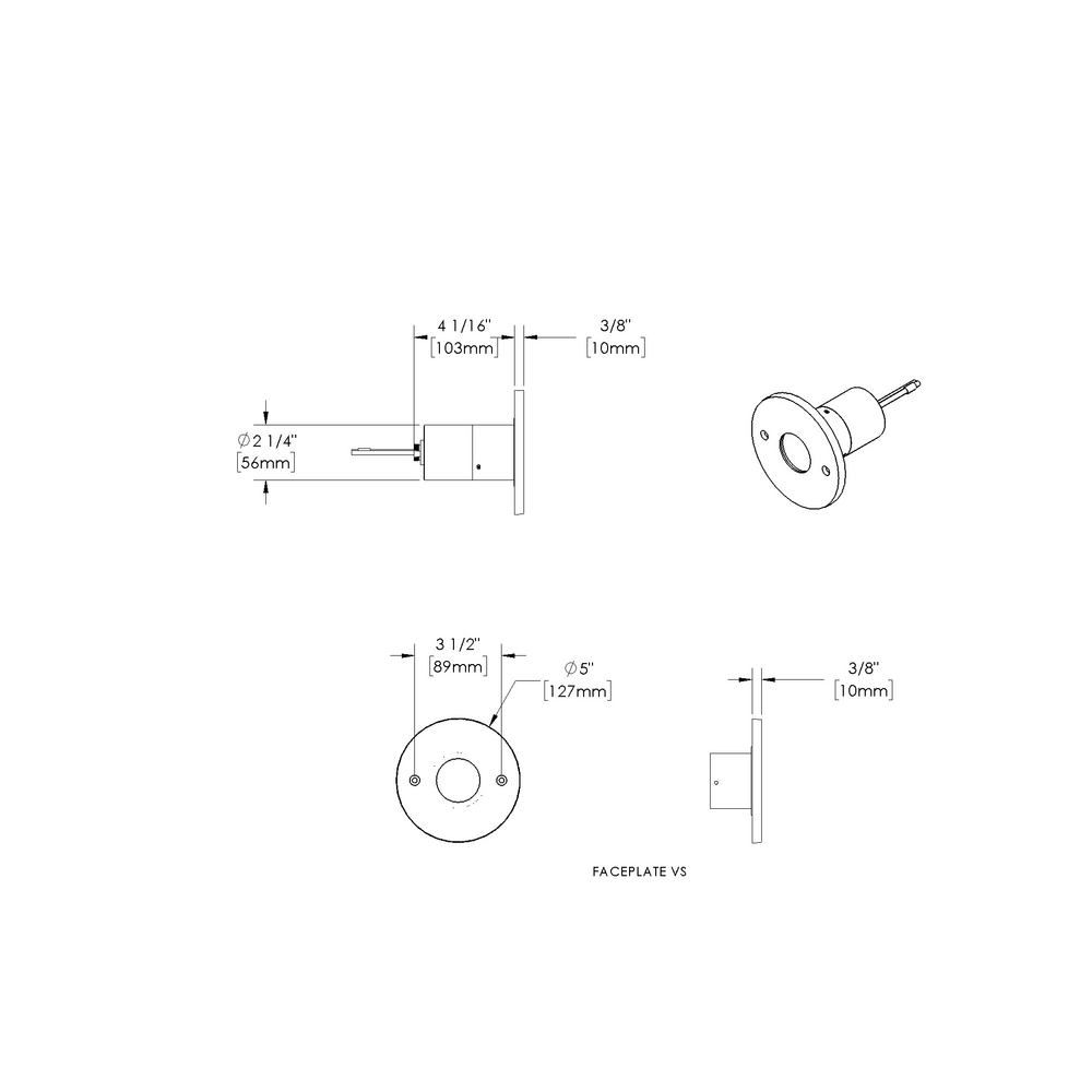 VERSA STAR - Ceiling Recessed - Low Voltage - Lamp MR16 Gu5.3 - Round - Core Drill - Faceplate: Standard