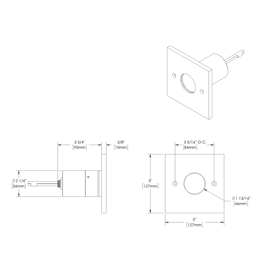 VERSA STAR - Ceiling Recessed - Line Voltage - Lamp MR16 Gu10 - Square - Core Drill - Faceplate: Standard