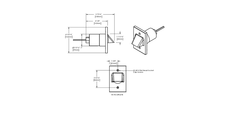 STEP STAR - Wall Recessed - Low Voltage - LED High-Power - Rectangular Vertical - Core Drill - Faceplate: Visor