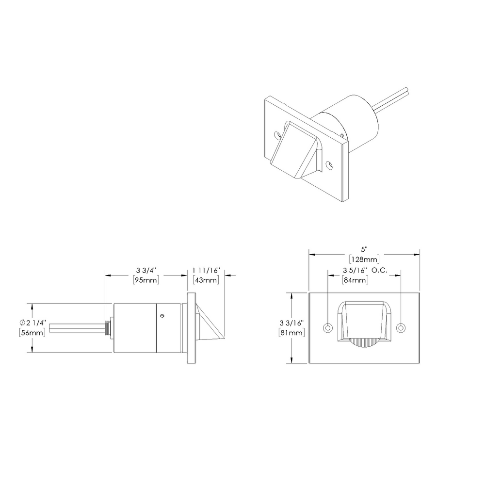 STEP STAR - Wall Recessed - Low Voltage - Lamp MR16 Gu5.3 - Rectangular Horizontal - Core Drill - Faceplate: Visor