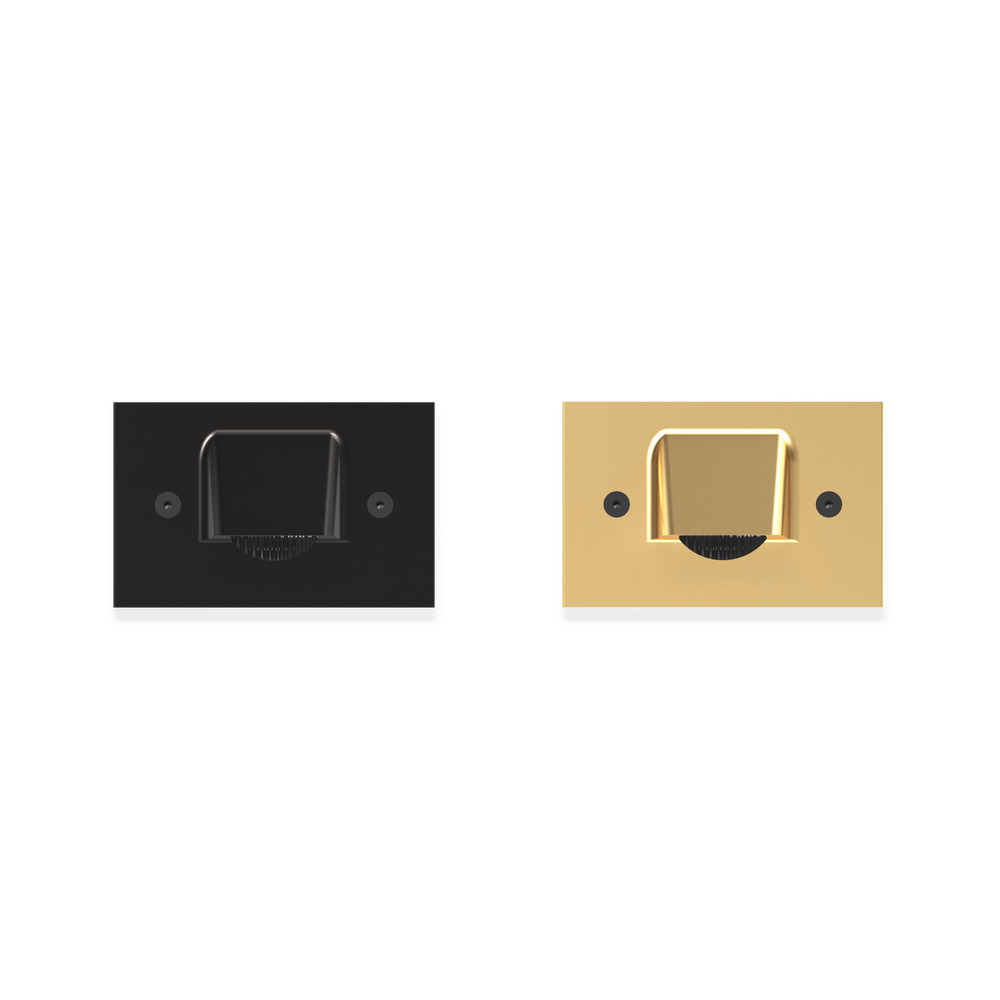 STEP STAR - Wall Recessed - Line Voltage - Lamp MR16 Gu10 - Rectangular Horizontal - Core Drill - Faceplate: Visor