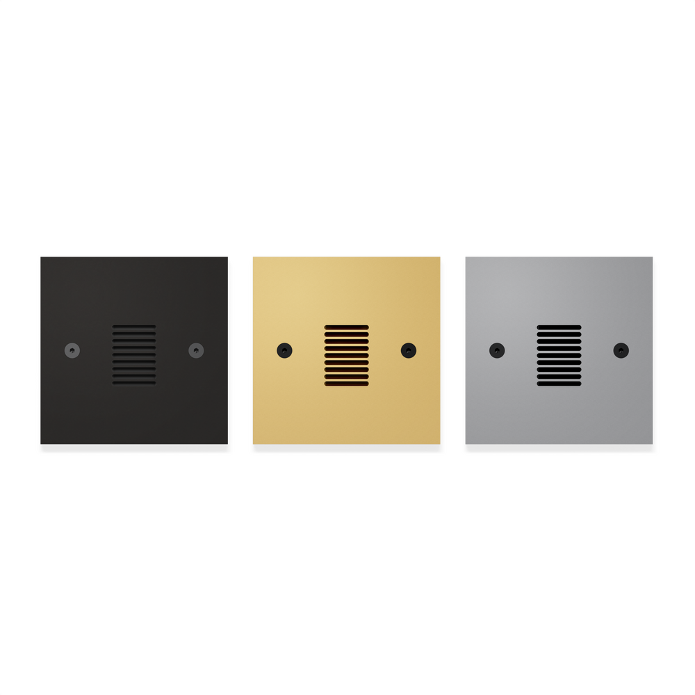 STEP STAR - Wall Recessed - Low Voltage - Lamp MR16 Gu5.3 - Square - Junction Box - Faceplate: Louvered - Pattern D