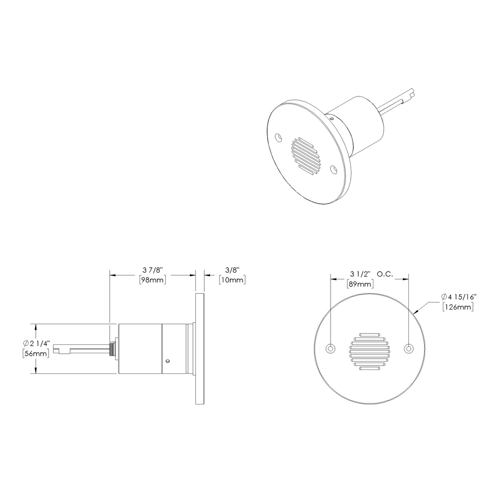 STEP STAR - Wall Recessed - Line Voltage - Lamp MR16 Gu10 - Round - Core Drill - Faceplate: Louvered - Pattern C