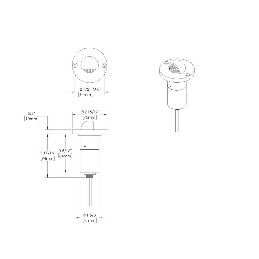 MINI STEP STAR - Wall Recessed - Low Voltage - LED High-Power - Round - Core Drill - Faceplate: Standard - Pattern B - Mini