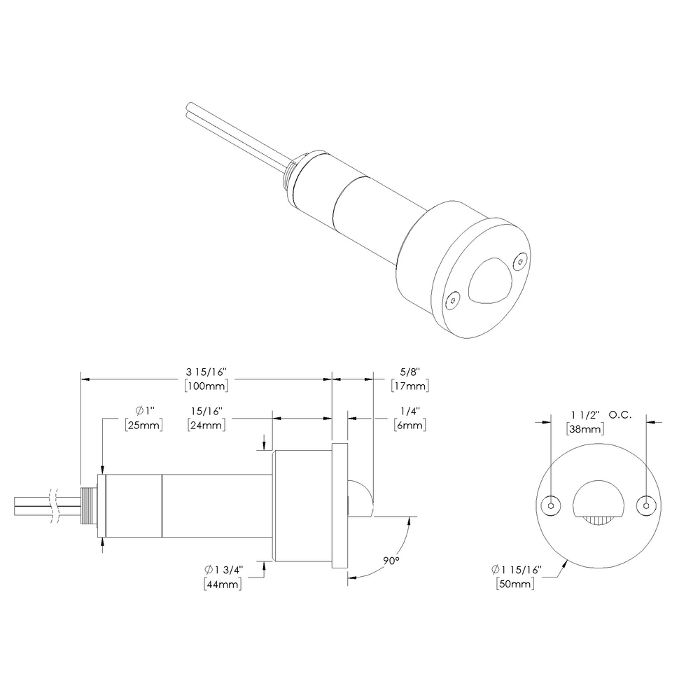 MICRO STEP STAR - Wall Recessed - Low Voltage - LED High-Power - Round - Core Drill - Faceplate: Standard - Pattern B - Micro