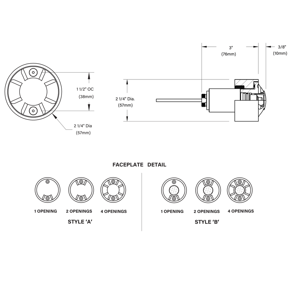 MINI MICRO ILUME - Wall Recessed - Low Voltage - LED High-Power - Faceplate Flush Mount