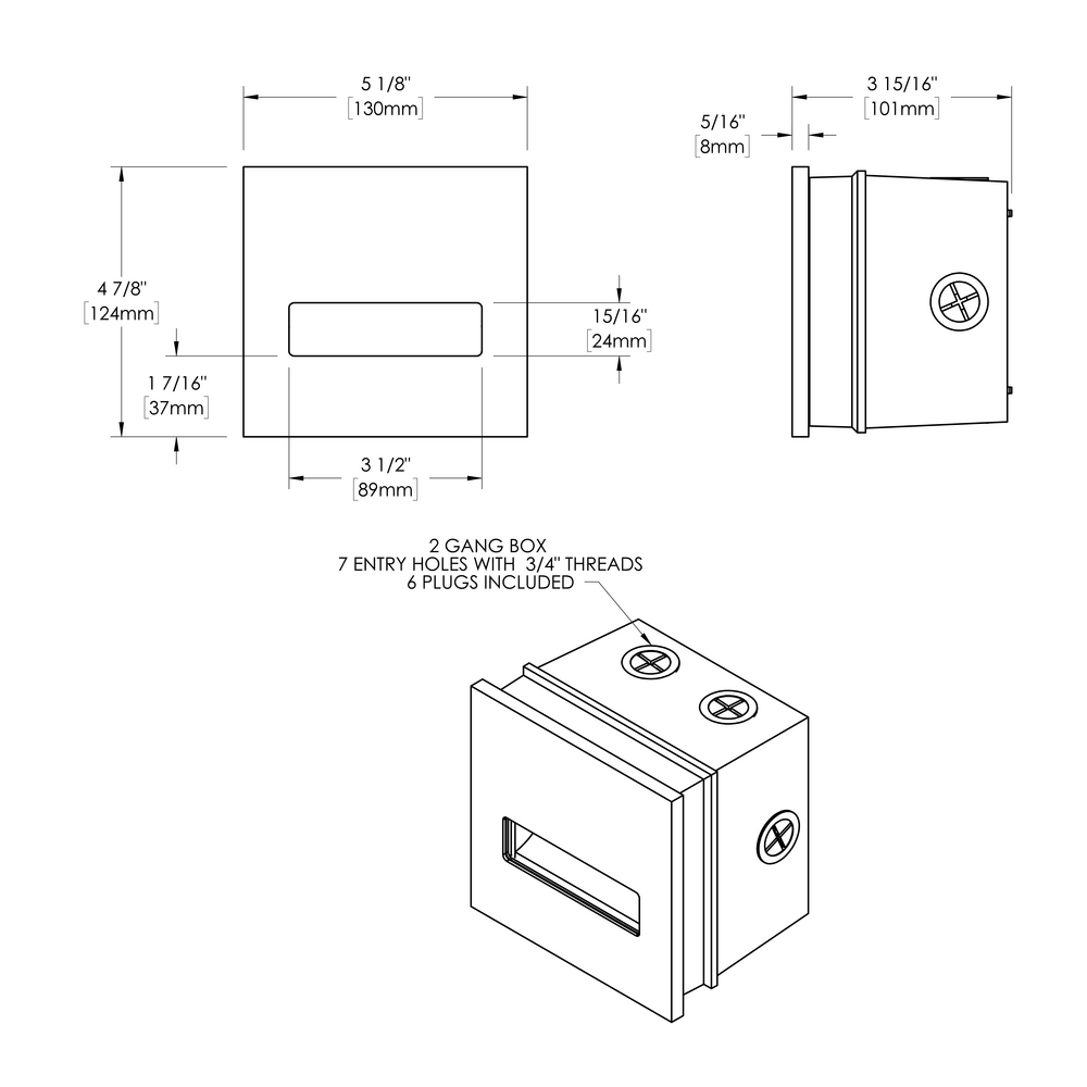 MINI YUKON - Wall Recessed - Line Voltage - LED High-Power - Indirect - Mini