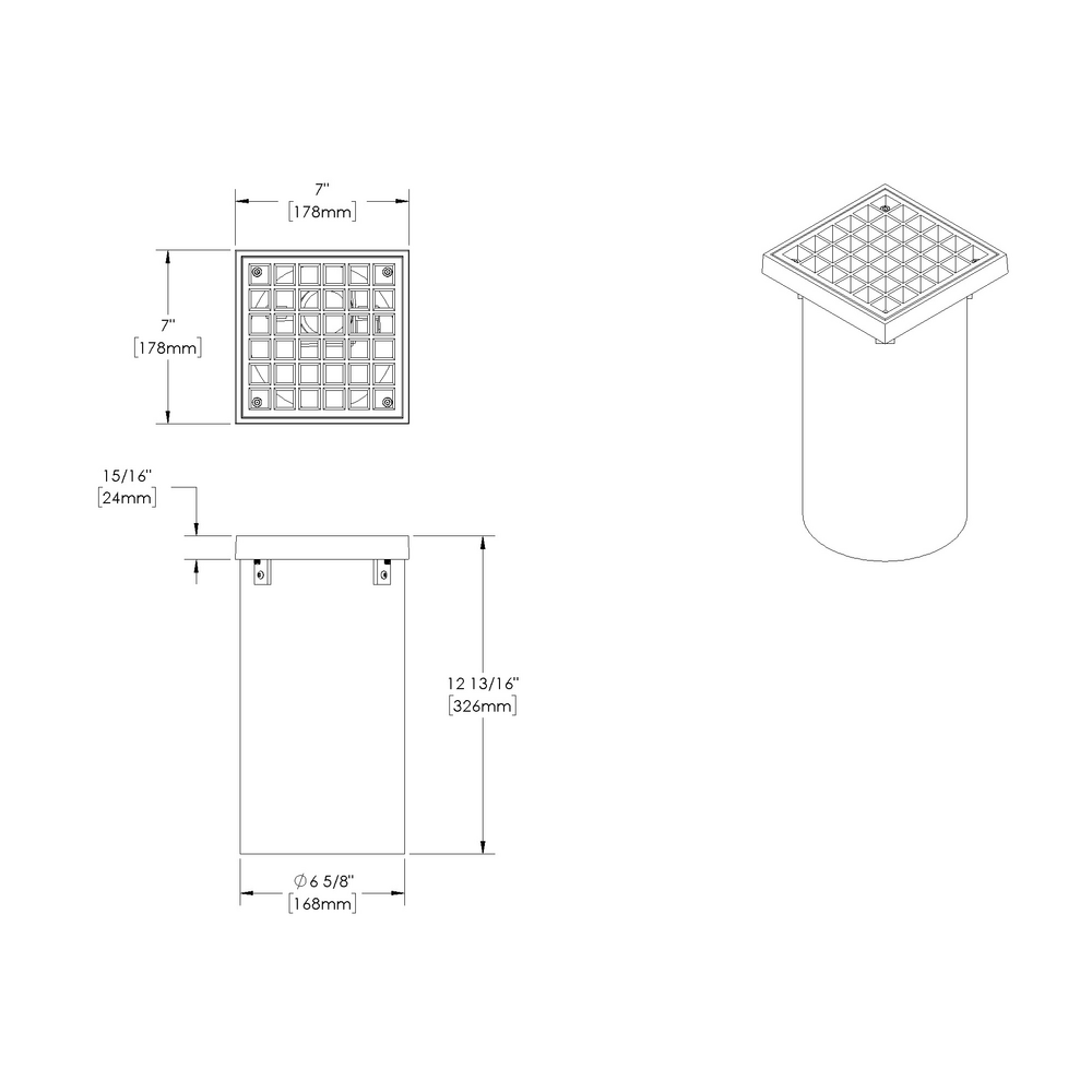 WELL STAR - In-grade - Low Voltage - LED High-Power - Square - Adjustable