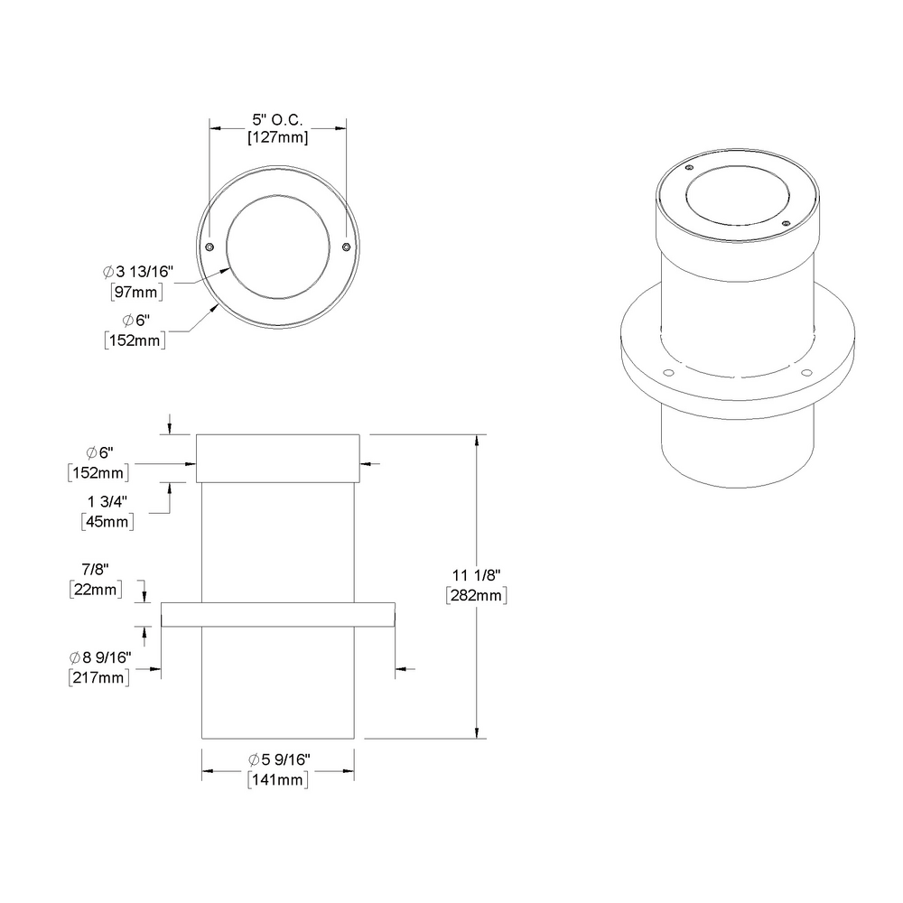 HUME - In-grade - Line Voltage - LED COB - Faceplate Flush Mount