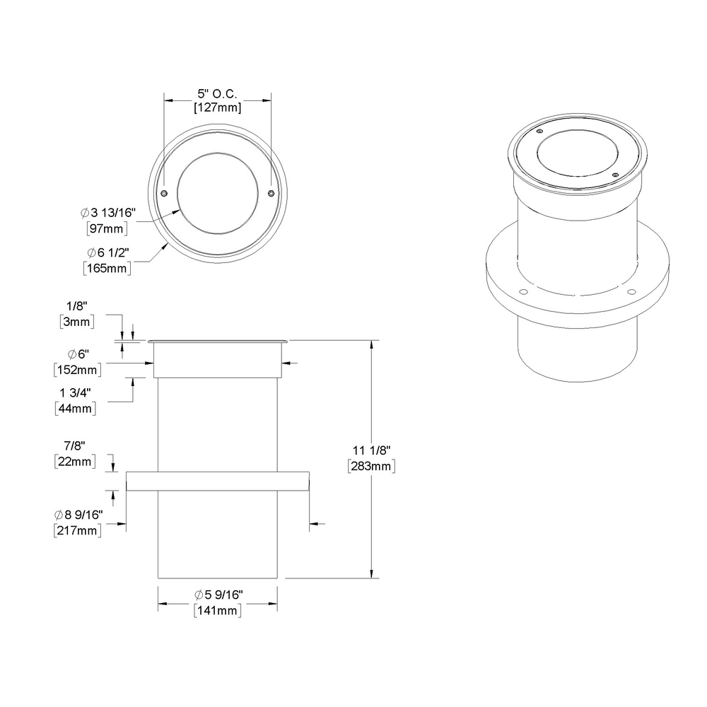 HUME - In-grade - Line Voltage - LED COB - Faceplate Surface Mount