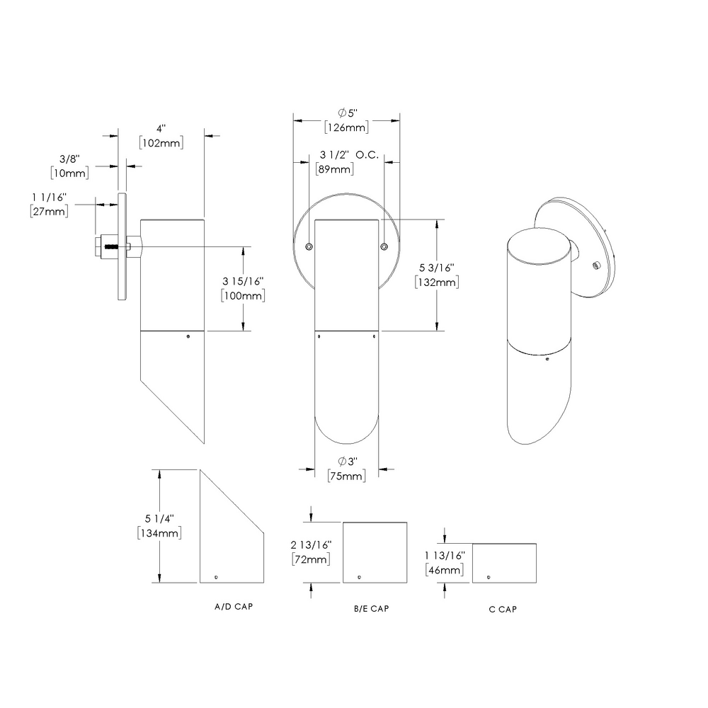 DENALI - Wall Mount - Line Voltage - LED COB - Single - Downlight or Uplight