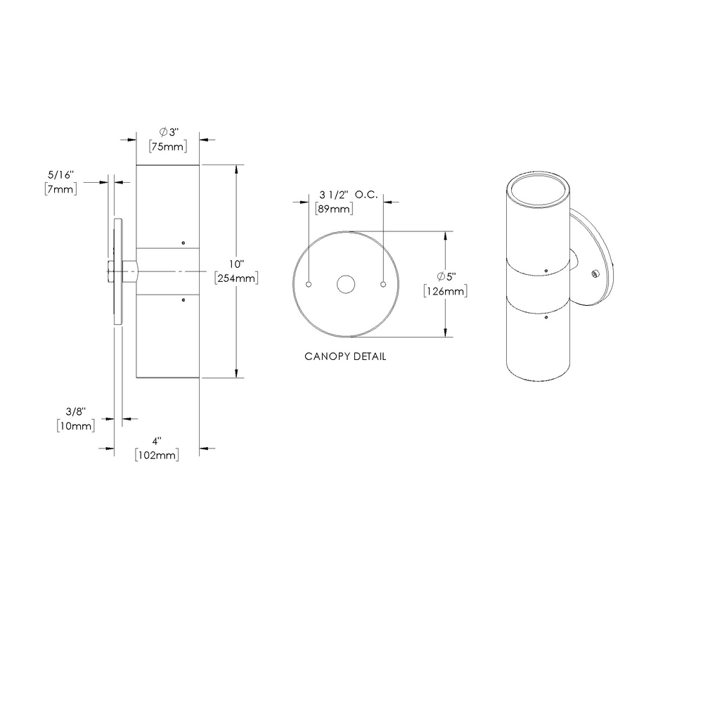 DENALI - Wall Mount - Line Voltage - Lamp PAR20 - Dual - Downlight and Uplight
