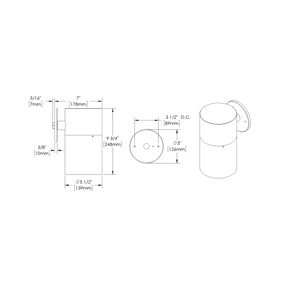 ALPINE - Wall Mount - Line Voltage - Lamp PAR30 - Single - Downlight or Uplight