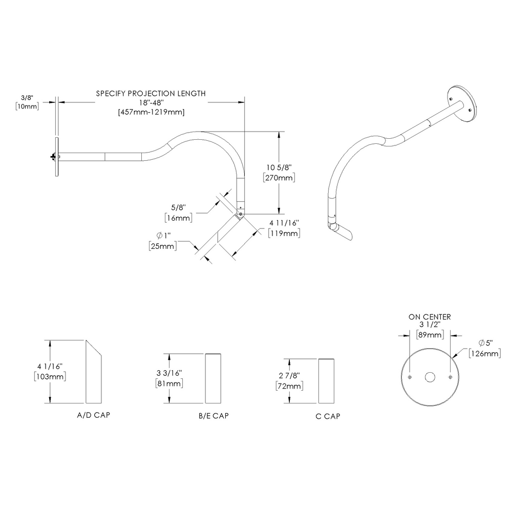 MINI MICRO - Wall Mount - Low Voltage - LED High-Power - Style A - Single - Asymmetrical Optics