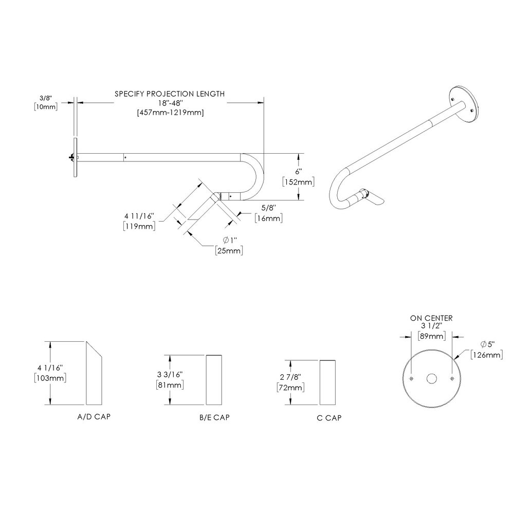 MINI MICRO - Wall Mount - Low Voltage - LED High-Power - Style B - Single - Asymmetrical Optics