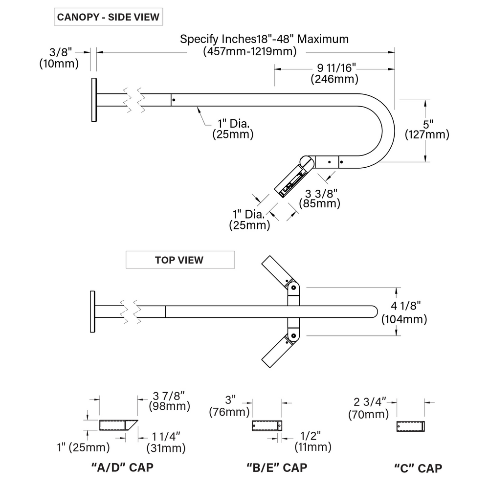 MINI MICRO - Wall Mount - Low Voltage - LED High-Power - Style B - 2 Fixtures - Asymmetrical Optics
