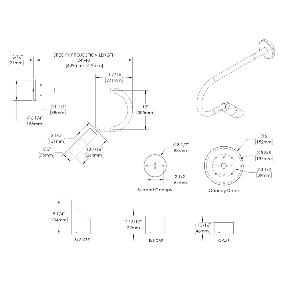 DENALI - Wall Mount - Line Voltage - LED COB - Style B - Single