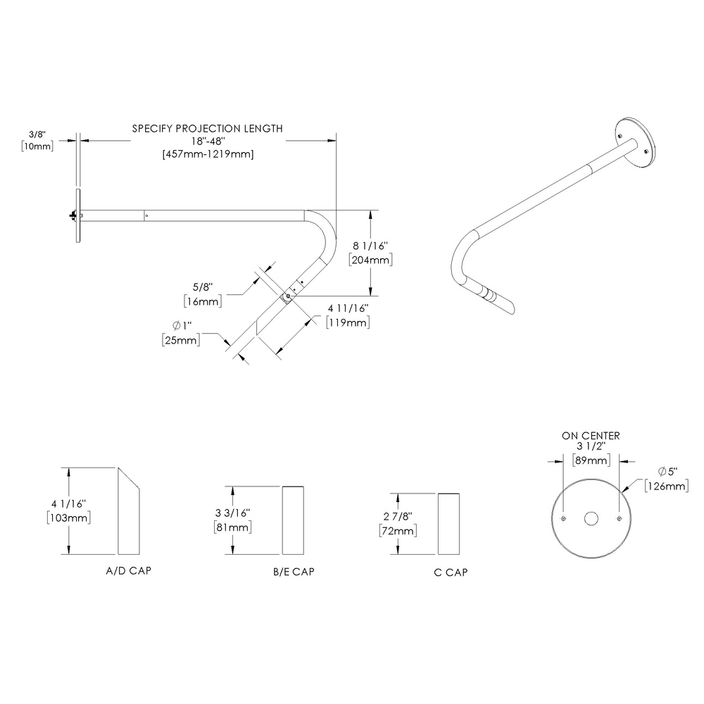MINI MICRO - Wall Mount - Low Voltage - LED High-Power - Style F - Single - Asymmetrical Optics