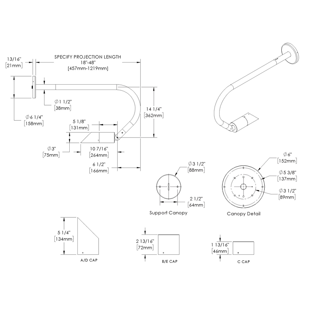 DENALI - Wall Mount - Line Voltage - LED COB - Style F - Single