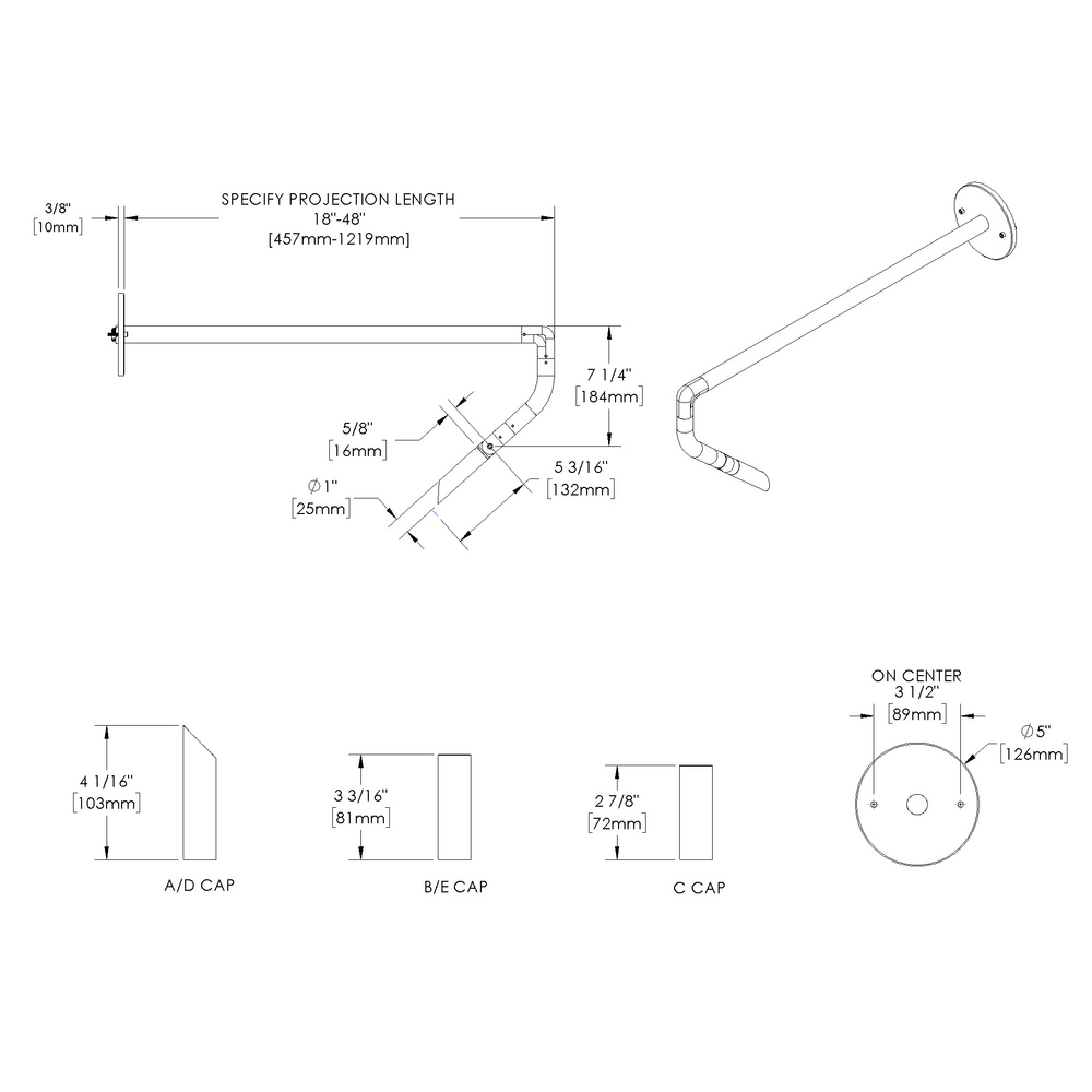 MINI MICRO - Wall Mount - Low Voltage - LED High-Power - Style G - Single - Asymmetrical Optics