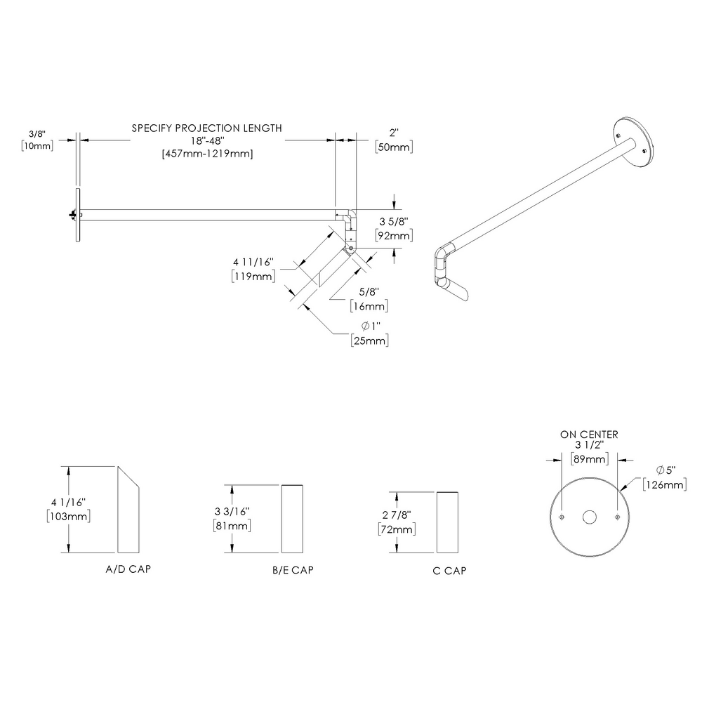 MINI MICRO - Wall Mount - Low Voltage - LED High-Power - Style L - Single - Asymmetrical Optics