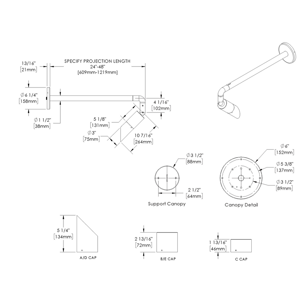 DENALI - Wall Mount - Line Voltage - LED COB - Style L - Single