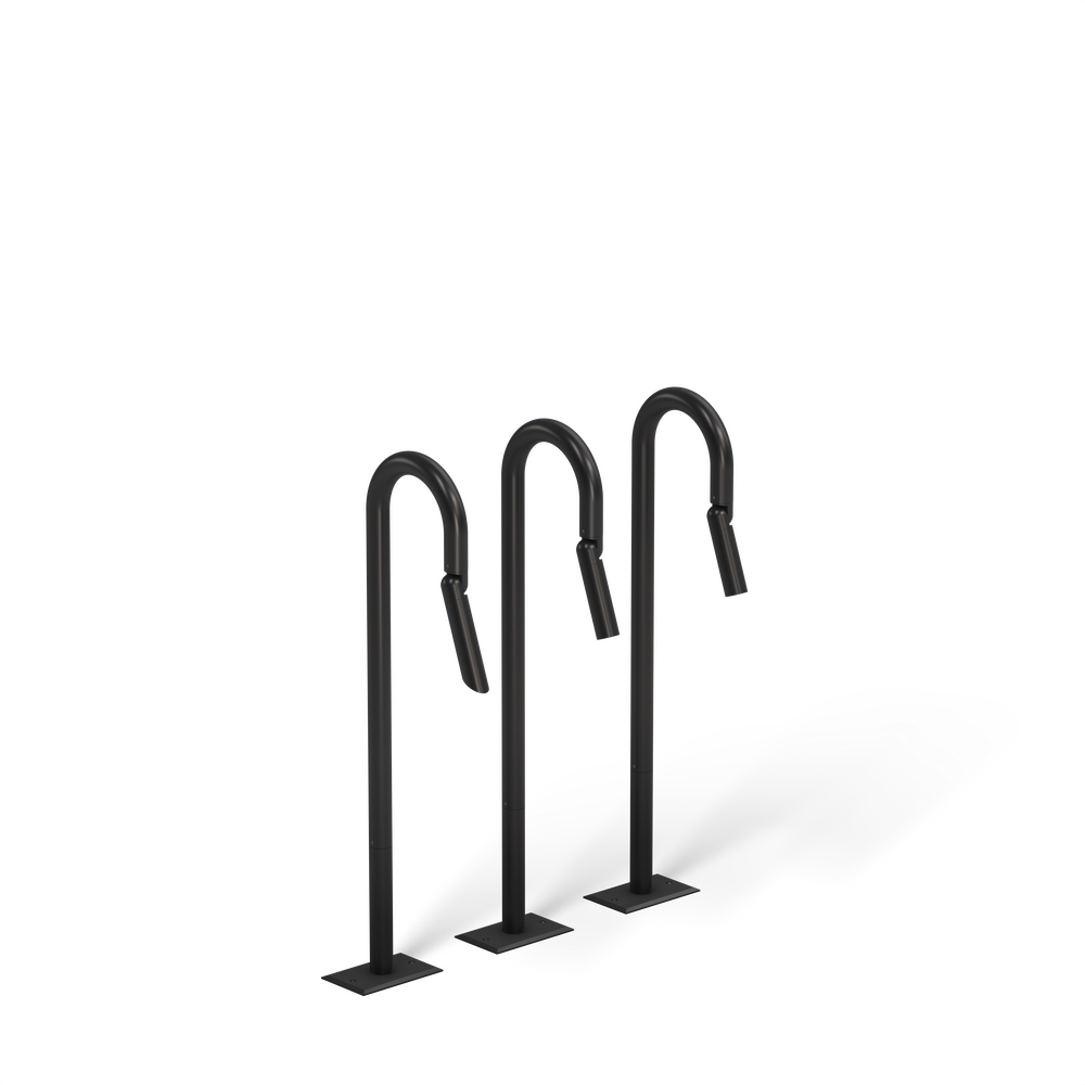 MINI MICRO - Bollard - Low Voltage - LED High-Power - Style B - Single - Anchor Base - Symmetrical Optics