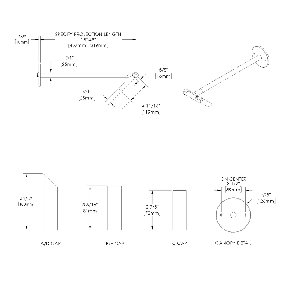 MINI MICRO - Wall Mount - Low Voltage - LED High-Power - Style C - 2 Fixtures - Symmetrical Optics