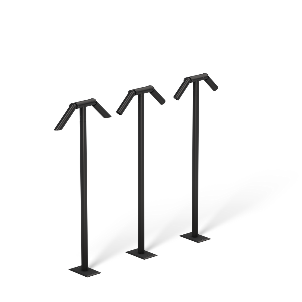 MINI MICRO - Bollard - Low Voltage - LED High-Power - Style C - 2 Fixtures - Anchor Base - Symmetrical Optics