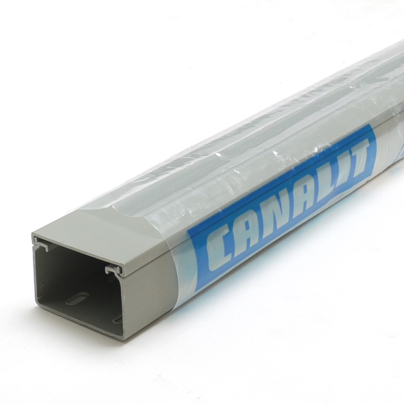 LEMAL Plinten en accessoires - PVC plinten 65x23mm met kabelgoot - (1 connector, 101A wit) kunststof tapijtstrips overgangslijsten
