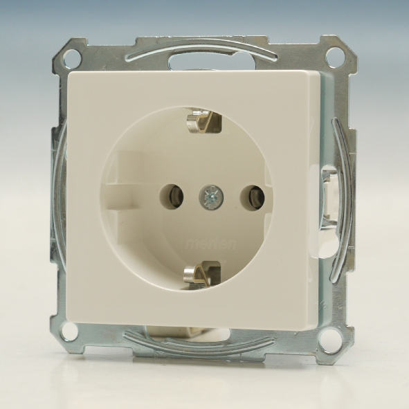 Merten MEG2301-0319 Interruttore E Presa USB Con Sistema QuickFlex, Design Classico, Schneider Electric