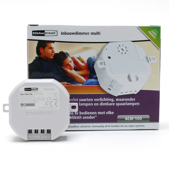 ACM100 Inbouw schakelaar/dimmer Klik aan klik uit (70082) kopen?