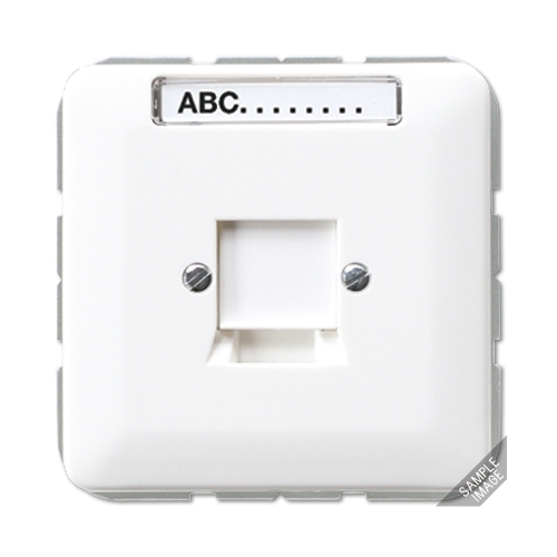 Jung CD500 RJ45 inbouwset 1-voudig met draagframe en inzetplaat creme ...