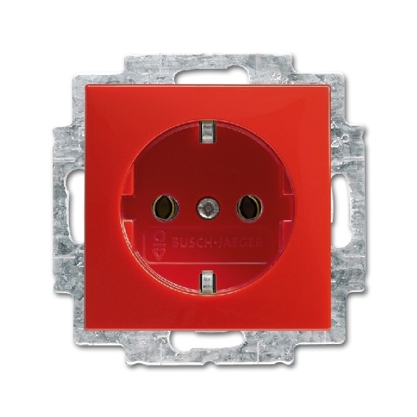 Presa Elettrica Schuko Da Incasso Busch-Jaescher 20 EUC-81 - Colore Antracite Lucido, 16A 250V