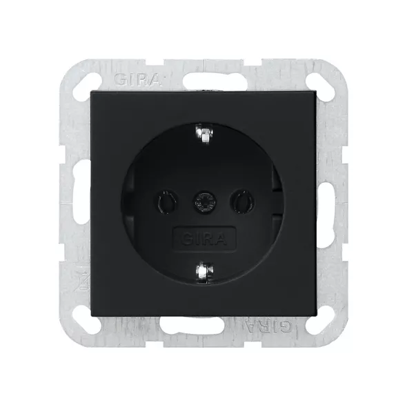 GIRA stopcontact mat zwart RA 4466005 inbouw