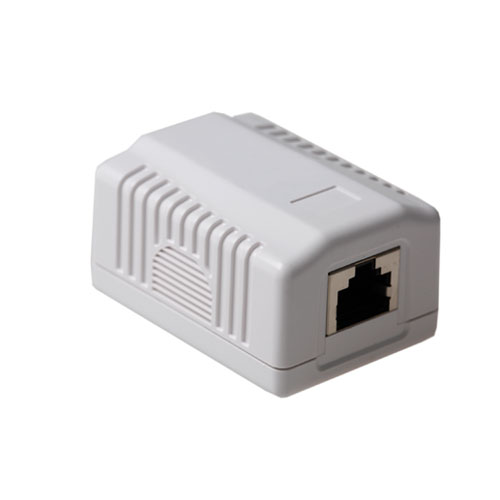 deleyCON 5x CAT 6a Netwerkdoos - 1x RJ45 Bus, FTP Afgeschermd, Opbouwmontage, 10 Gbit - Ethernet Netwerk LAN Doos RAL 9003 - Wit
