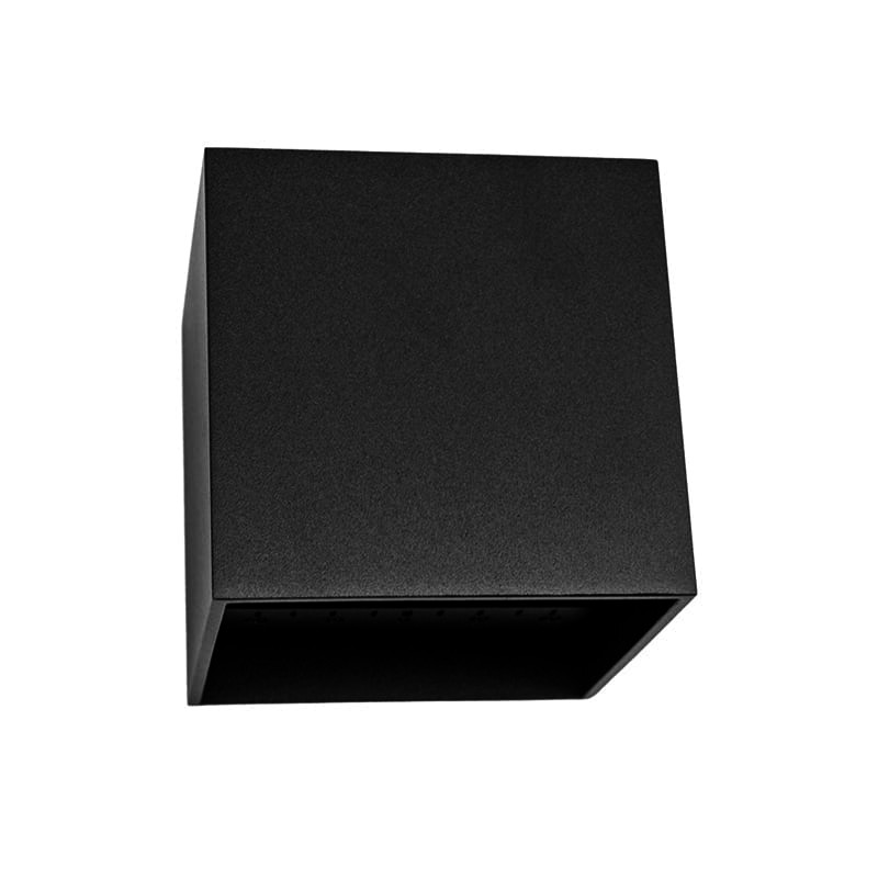 Wandlamp zwart CUBE 10x10x10cm 2700K Up en Down 6W 220 lumen dimbaar ...