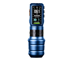 Ozer - X-Channel - Wireless Tattoo Machine - Combo Pack - Blue