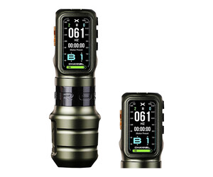 Ozer - X-Channel - Wireless Tattoo Machine - Combo Pack - Green