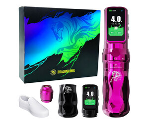 Dragonhawk - Mast Fold Pro - Wireless Tattoo Machine - Year of the Horse - Pink