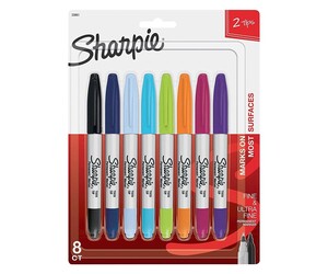 Sharpie - Fijne & Ultra Fijne Dubbelzijdige Stiften Set - Verpakking van 8