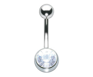 Naval Bar - Single Jewelled - Titanium