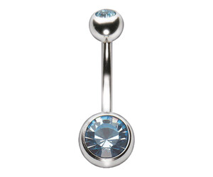 Naval Bar - Double Jewelled - Surgical Steel