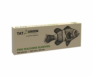 Tat2Green - Protèges Machine Stylo - Noir - 160 mm x 55 mm - Boîte de 100
