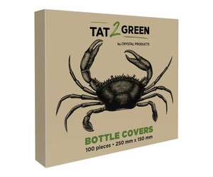 Tat2Green - Bottle Covers - Black - 250 mm x 150 mm - Box of 100
